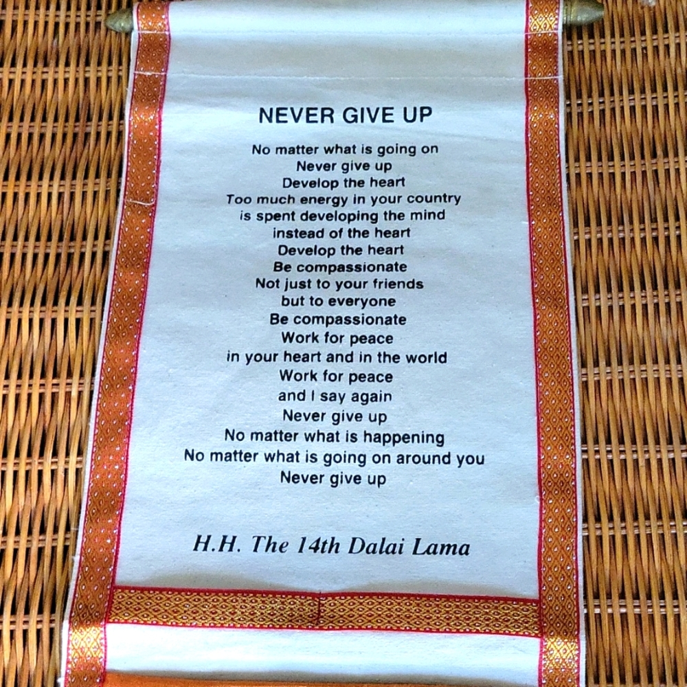 Motivational Wall Scroll (Red, Orange, Gold)